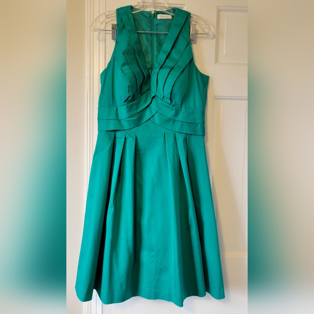 Elegant Pleated Calvin Klein Dress